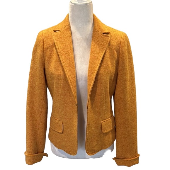 J. Crew Vintage Pumpkin Squash Wool Tweed Cropped Blazer - 6 - Picture 12 of 12